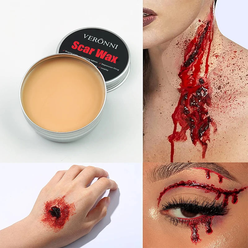 VERONNI Scar Wax SFX Makeup | Halloween Wound Body Paint SFX Makeup Wax QXL