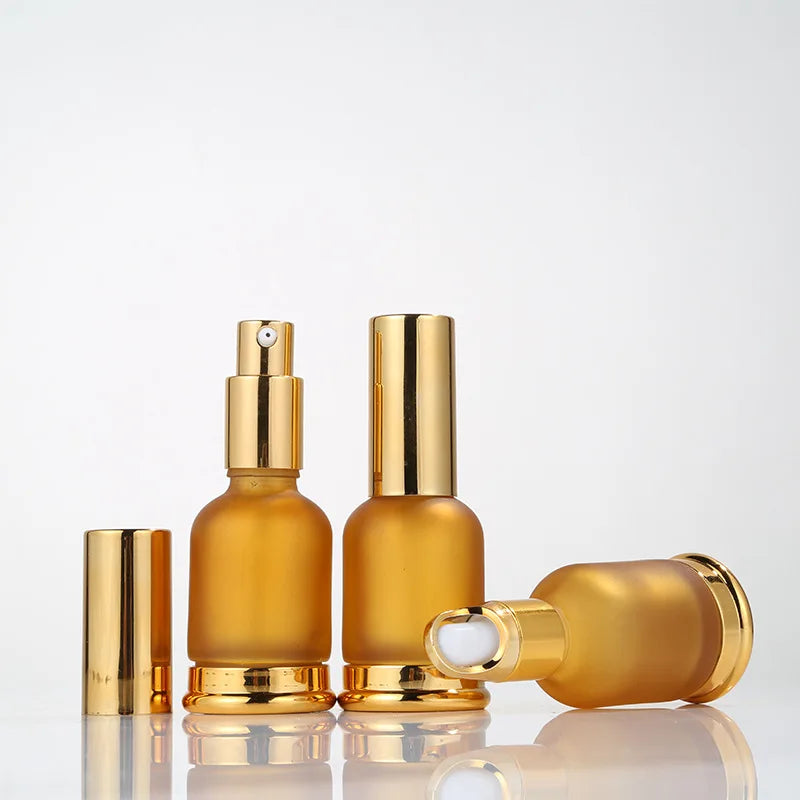 Amber Glass Refillable Perfume Spray Bottle 20–50ml Atomizer Glass Perfume Atomizer QXL