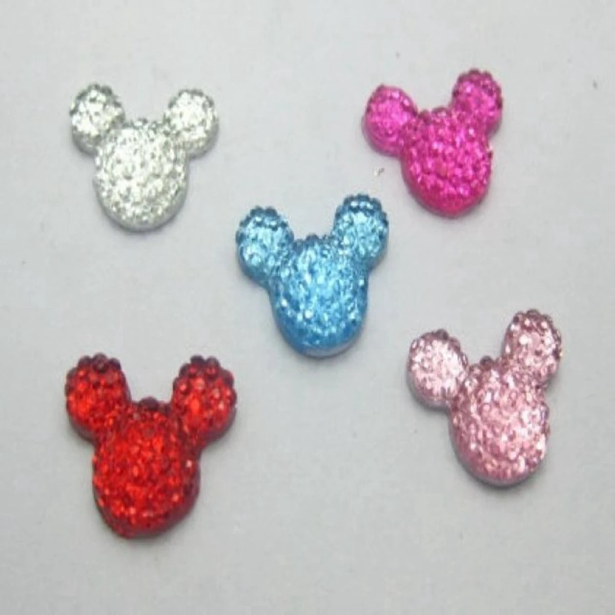 100 Flatback Resin Mouse Head Rhinestone Gems 14x12mm Craft Craft Rhinestone Gems QXL