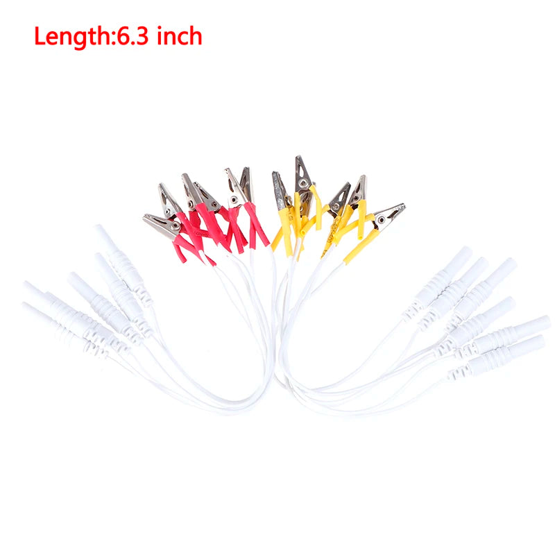 12-Pack Alligator Clip Cables for TENS & Acupuncture Devices Acupuncture Clip Cables QXL