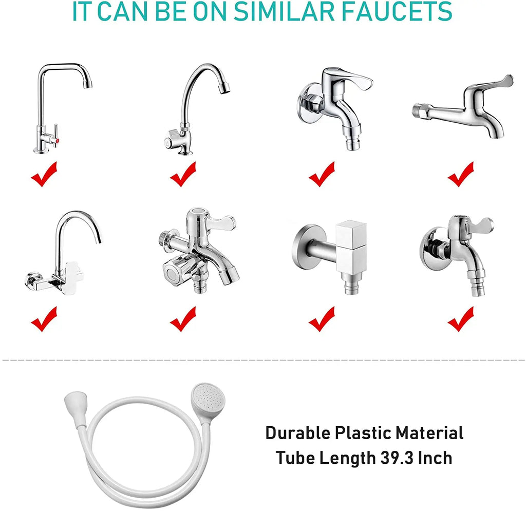 Portable Sink Faucet Sprayer Hose | Baby, Pet & Hair Rinse Faucet Sprayer Hose QXL