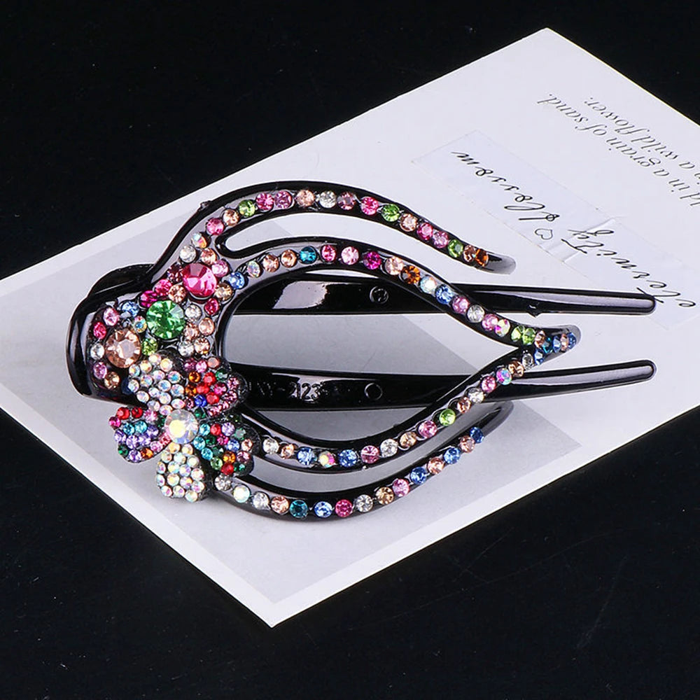 Crystal Rhinestone Duckbill Hair Clip | Wedding & Party Rhinestone Hair Clip QXL
