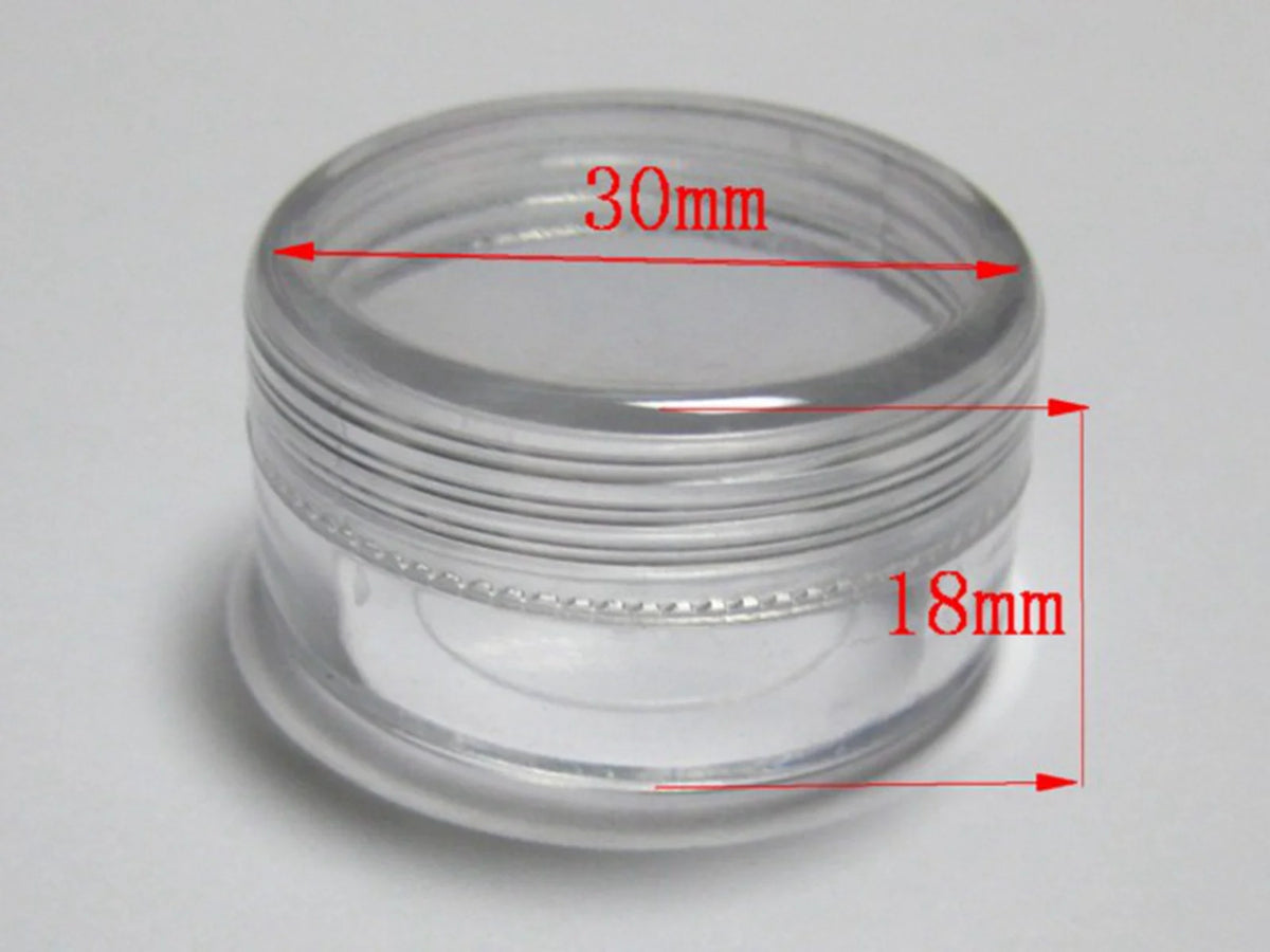 Clear Round Plastic Storage Jars – Beads & Jewelry Containers Plastic Storage Jars QXL