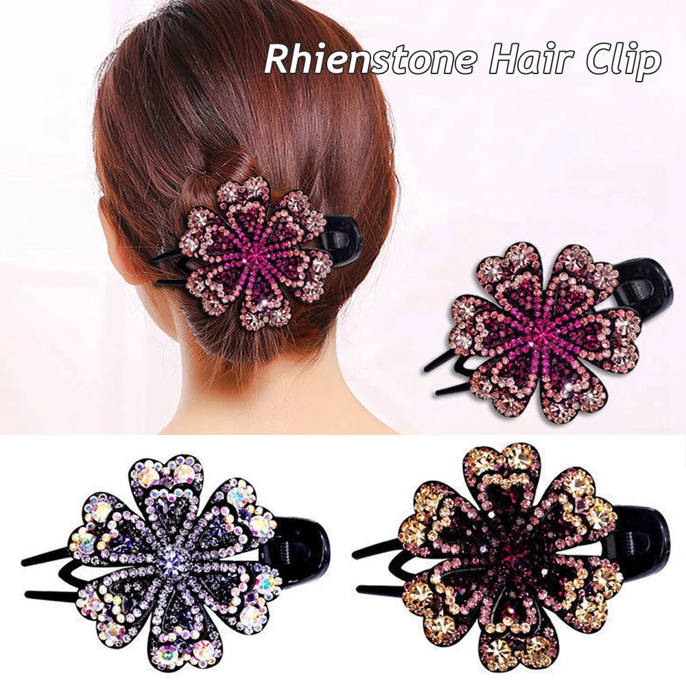 Crystal Rhinestone Duckbill Hair Clip | Wedding & Party Rhinestone Hair Clip QXL