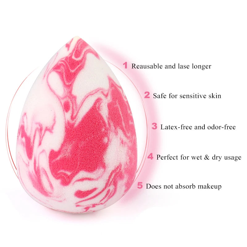Marbling Water-Drop Makeup Sponge | Foundation Concealer Puff Makeup Sponge Puff QXL