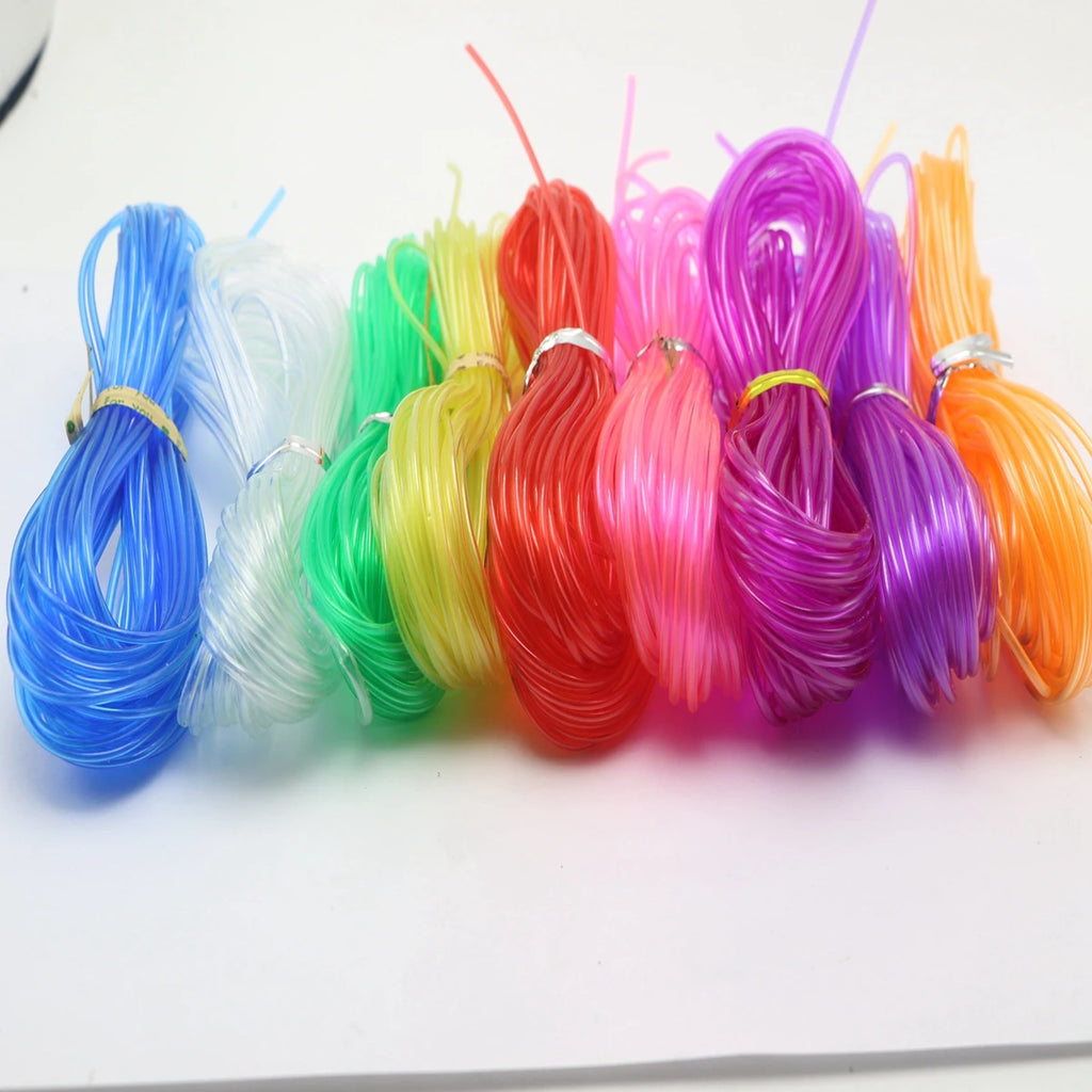 10m Transparent 2mm Hollow Rubber Tubing | Jewelry Cord Cover Jewelry Cord Tubing QXL