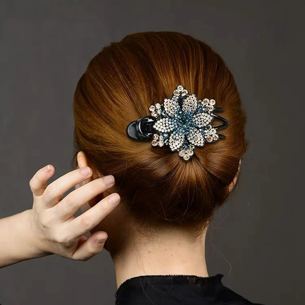 Crystal Rhinestone Duckbill Hair Clip | Wedding & Party Rhinestone Hair Clip QXL