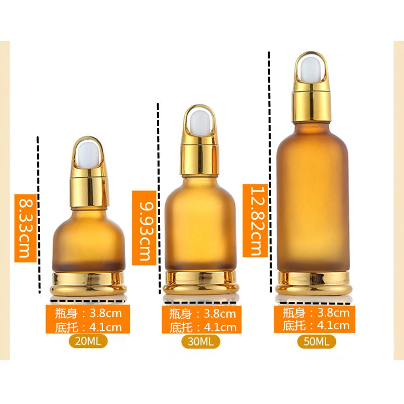 Amber Glass Refillable Perfume Spray Bottle 20–50ml Atomizer Glass Perfume Atomizer QXL