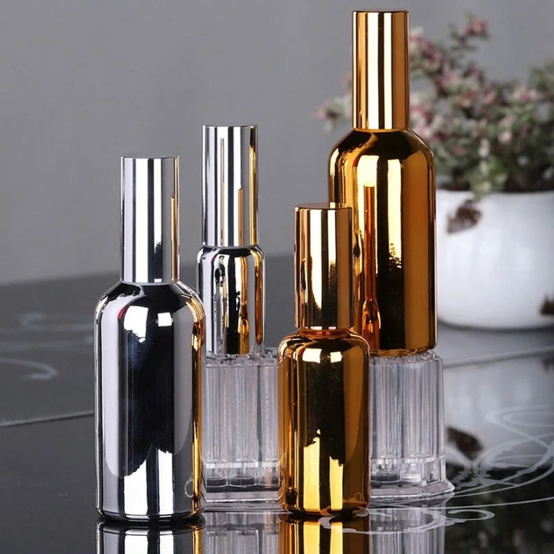 Refillable Perfume Spray Bottle 10ml–100ml | Gold & Silver Perfume Spray Bottle QXL gold spray 10ml