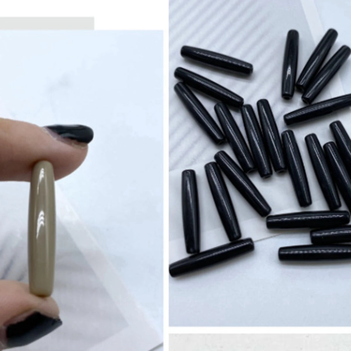 100pcs Acrylic Oval Tube Beads 25mm | DIY Handbag & Purse Making Craft Beads QXL
