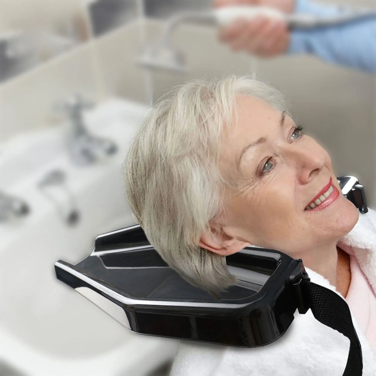 Hair Washing Tray | Shampoo Basin with Neck Rest & Drain Hair Washing Tray QXL