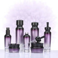 Purple Gradient Glass Pump Bottle 30ml 50ml 100ml | UV Protection Glass Pump Bottle QXL 55ml dropper