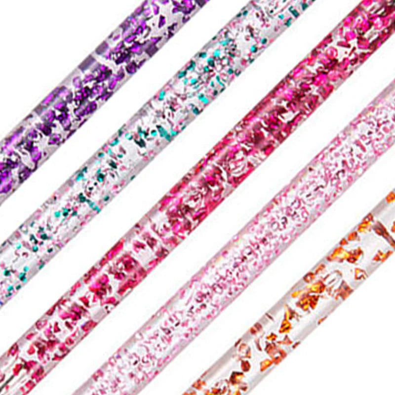 5-Pc Dual-Ended Nail Art Dotting Pens | Crystal Handle Set Nail Art Dotting Set QXL