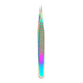 Rainbow Eyelash Extension Tweezers | 304 Stainless Steel 4 Styles Lash Extension Tweezers QXL Style C