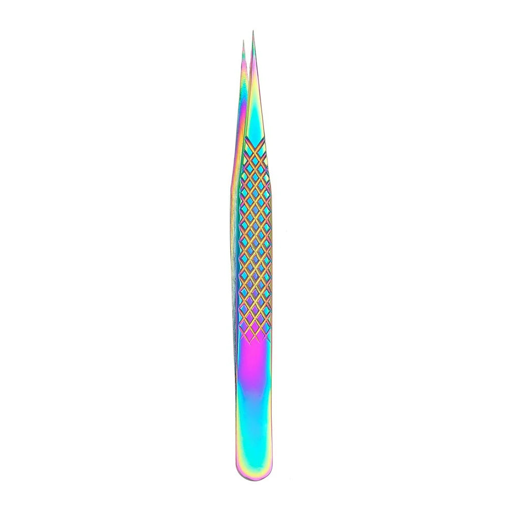 Rainbow Eyelash Extension Tweezers | 304 Stainless Steel 4 Styles Lash Extension Tweezers QXL Style C