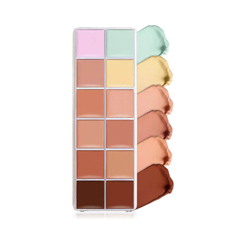 VERONNI 12-Color Concealer Palette | Cream Contour & Coverage Concealer Palette QXL
