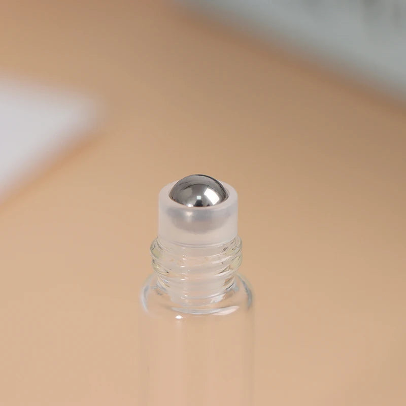 Roll-On Glass Bottles 1–5ml | Bamboo Lid Refillable Essential Oil Refillable Roll-On Bottle QXL