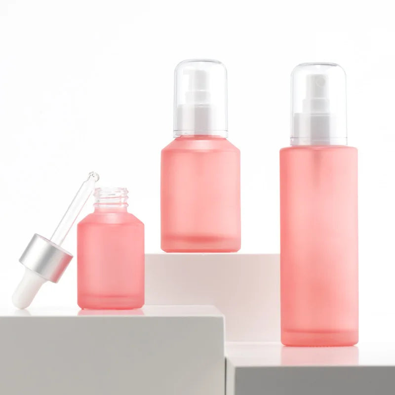 Pink Glass Perfume Spray Bottle Fine Mist Atomizer 15–100ml Perfume Spray Bottle QXL