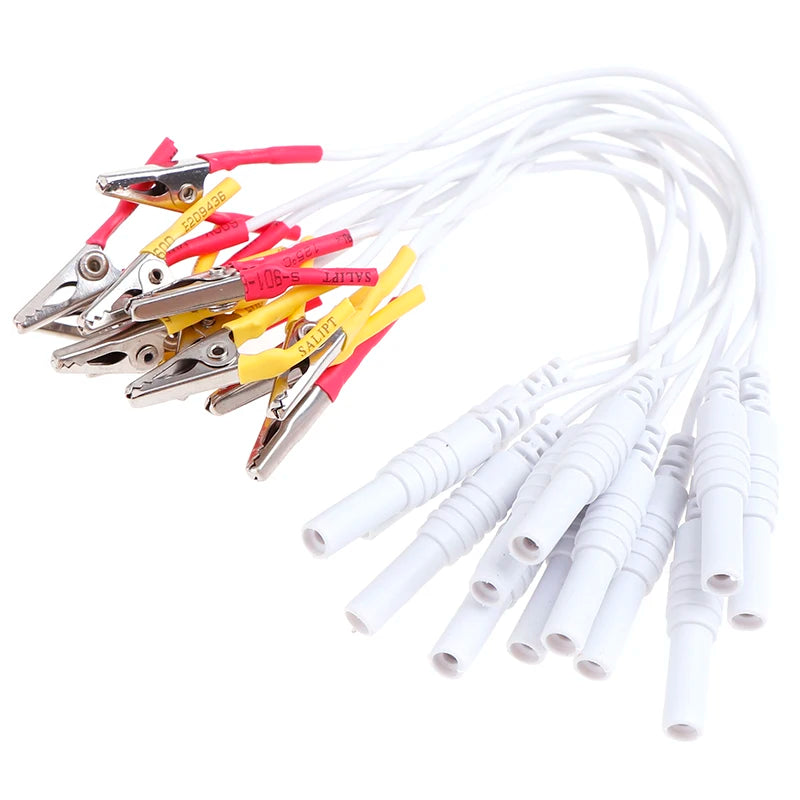 12-Pack Alligator Clip Cables for TENS & Acupuncture Devices Acupuncture Clip Cables QXL Default Title