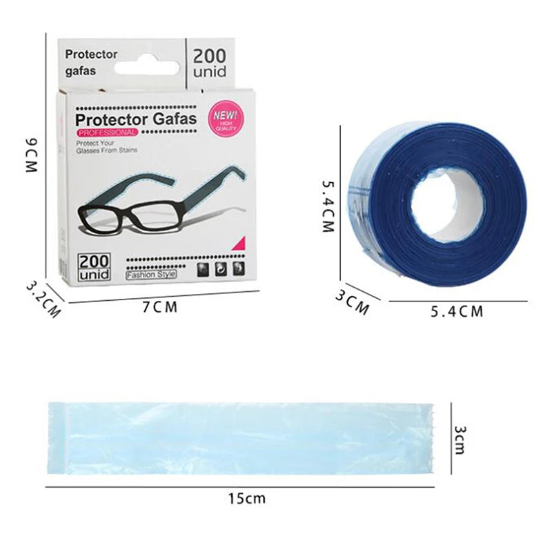 200-Pack Disposable Eyeglass Leg Covers | Hair Dye Protector Eyeglass Leg Covers QXL Default Title
