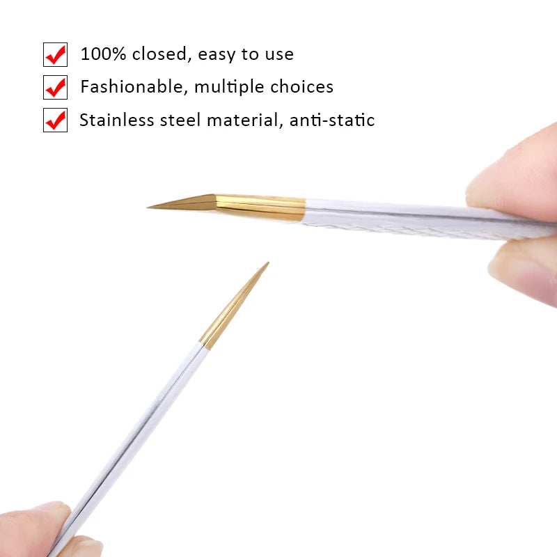 Anti-Static Precision Tweezers for Eyelash Extensions | HMQ Eyelash Tweezers QXL