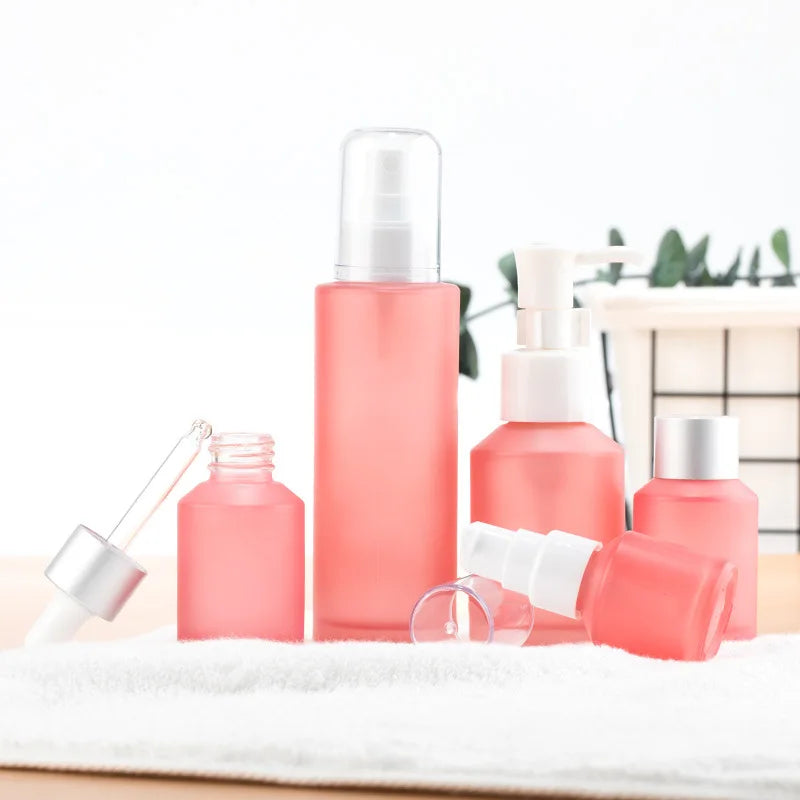 Pink Glass Perfume Spray Bottle Fine Mist Atomizer 15–100ml Perfume Spray Bottle QXL screw 100ml