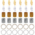 Metal Dreadlock Hair Rings Beads & Braid Cuffs | 10–100 Pcs