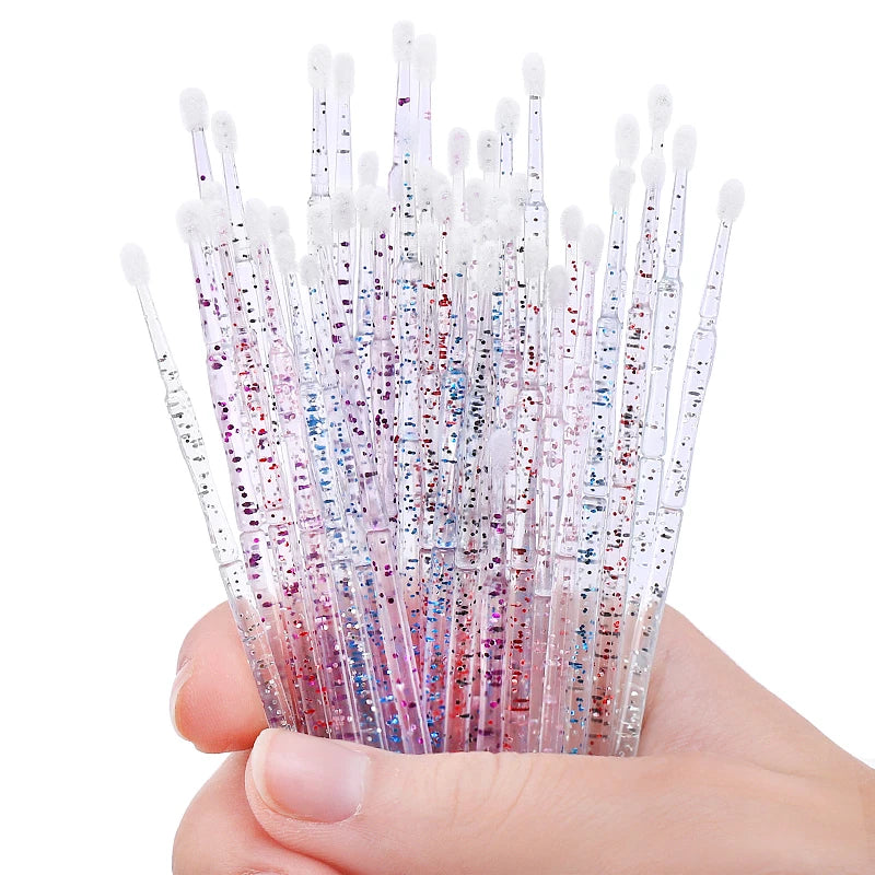 50-Pack Disposable Micro Brushes for Eyelash Extensions Lash Extension Brush QXL