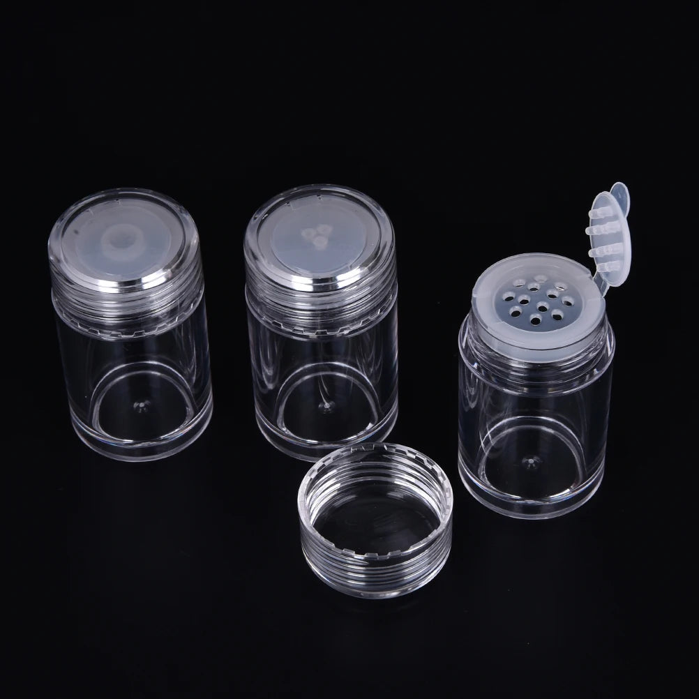 10ml Refillable Nail Glitter Powder Jar with Sifter Lid Nail Powder Jar QXL
