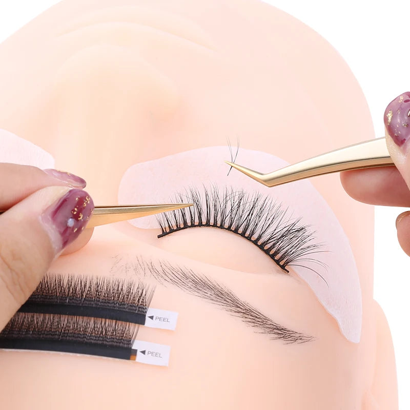 Pearl Gold Eyelash Extension Tweezers | Anti-Static Stainless Eyelash Extension Tweezers QXL
