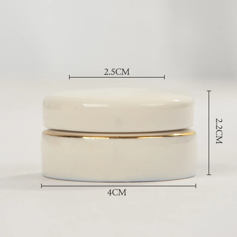 7ml Vintage Ceramic Cosmetic Jar | Cream, Lip Balm & Eyeshadow Pot Ceramic Cosmetic Jar QXL