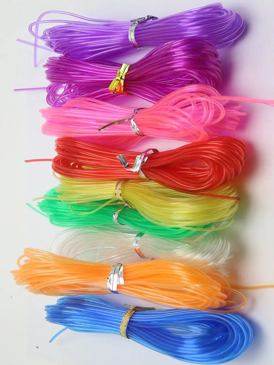 10m Transparent 2mm Hollow Rubber Tubing | Jewelry Cord Cover Jewelry Cord Tubing QXL