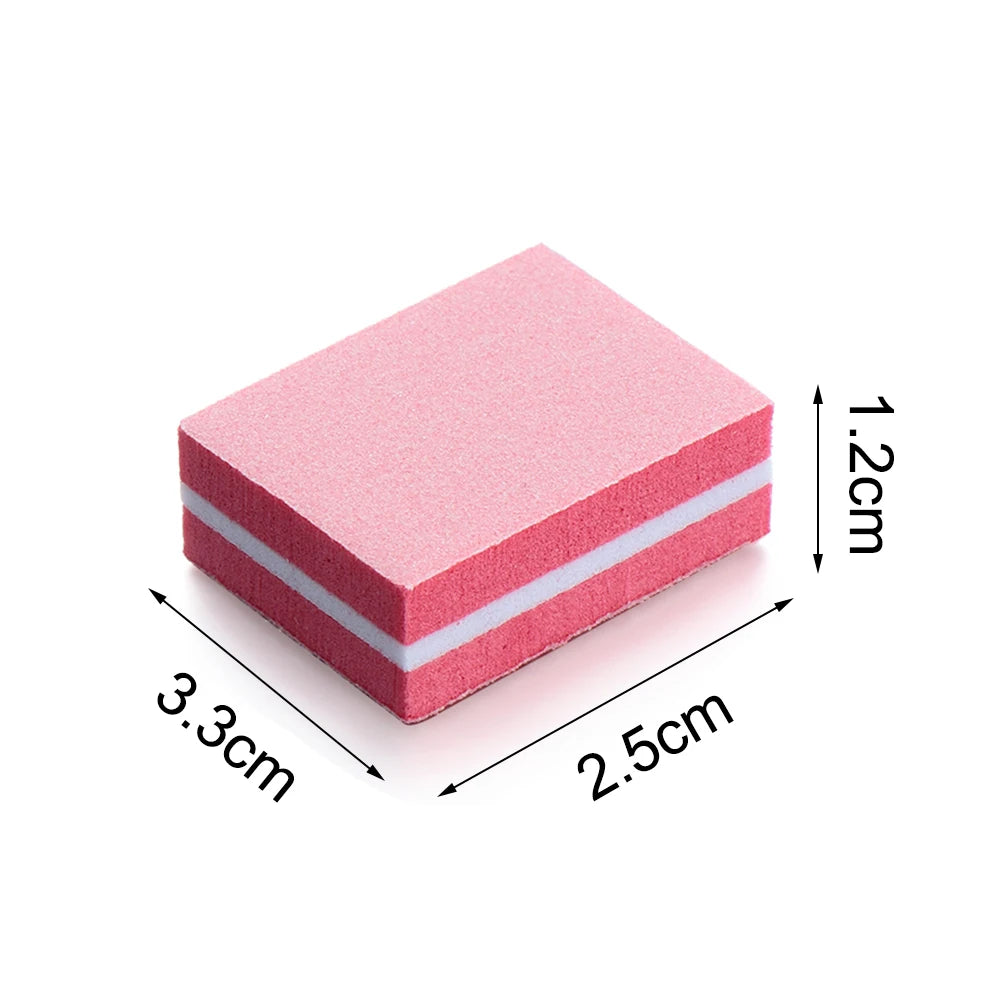 10-Pack Mini Double-Sided Sponge Nail Buffer Files | Manicure Nail Buffer File QXL