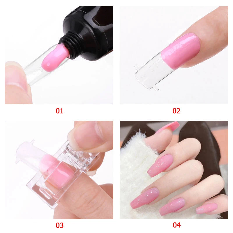 Nail Extension Clip Tips | UV Gel Builder Tool 1/5/10 Pcs Nail Extension Clips QXL