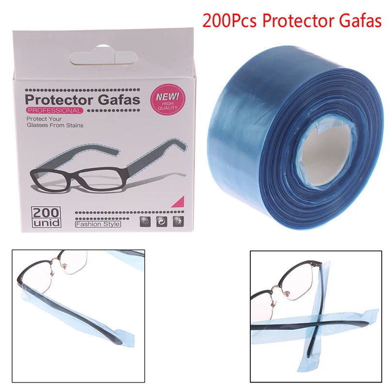 200-Pack Disposable Eyeglass Leg Covers | Hair Dye Protector Eyeglass Leg Covers QXL