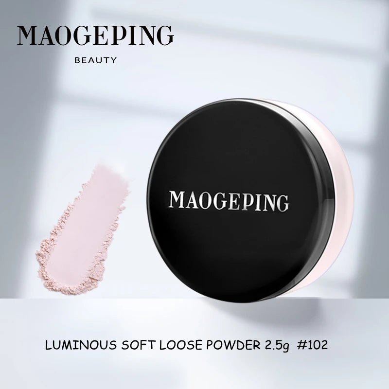 Maogeping Luminous Soft Loose Setting Powder 2.5g | Oil-Control Loose Setting Powder QXL 2.5g 102