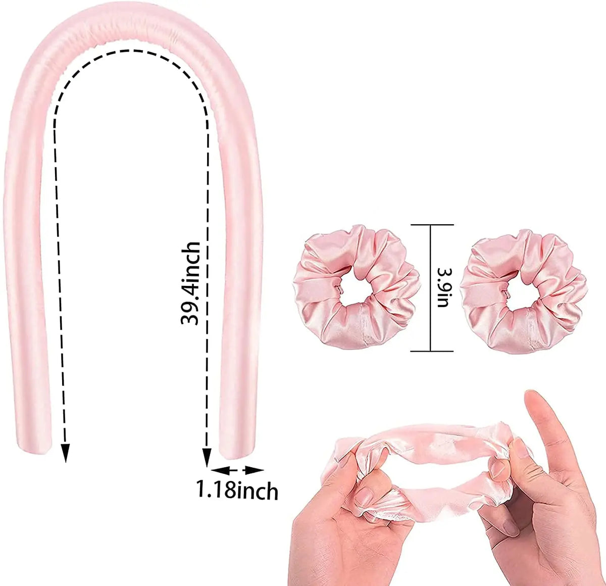Heatless Curling Rod Headband | No-Heat Foam Hair Rollers Heatless Hair Curler QXL