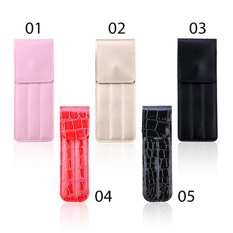 Eyelash Tweezer Leather Case | Portable Lash Tool Storage Bag Tweezer Storage Case QXL