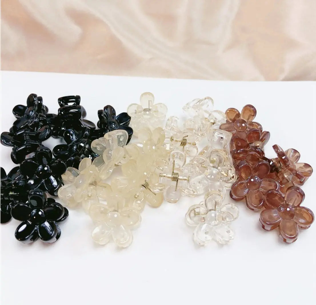 Mini Flower Hair Claw Clip | Acrylic Barrette for Women Hair Claw Clip QXL