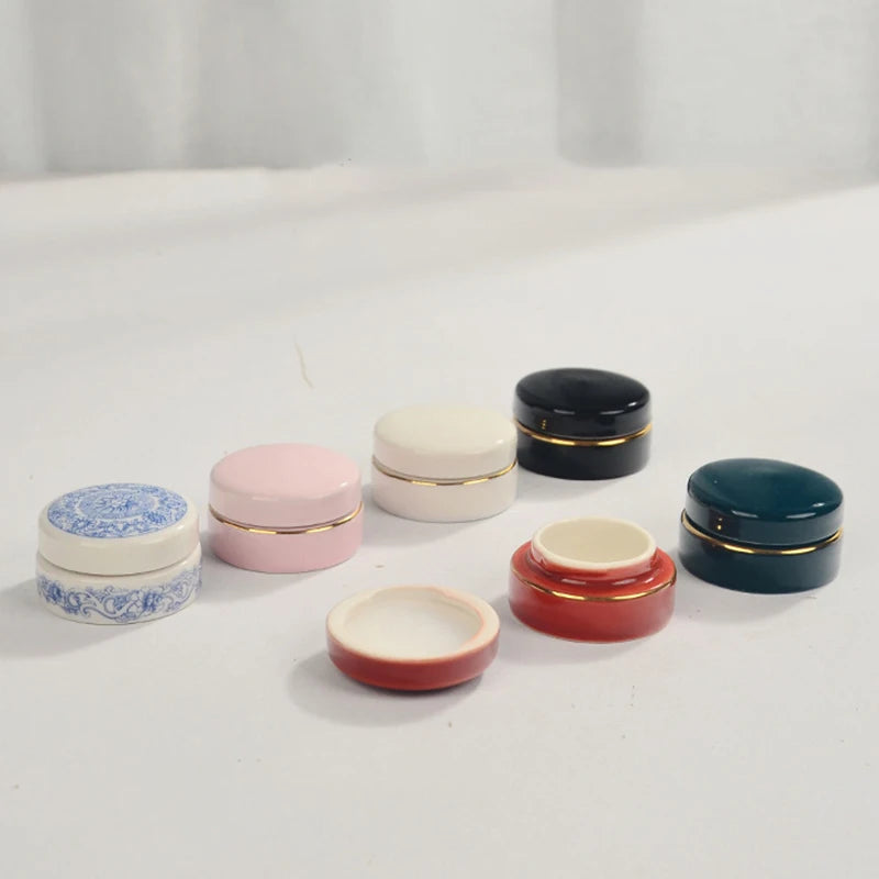 7ml Vintage Ceramic Cosmetic Jar | Cream, Lip Balm & Eyeshadow Pot Ceramic Cosmetic Jar QXL