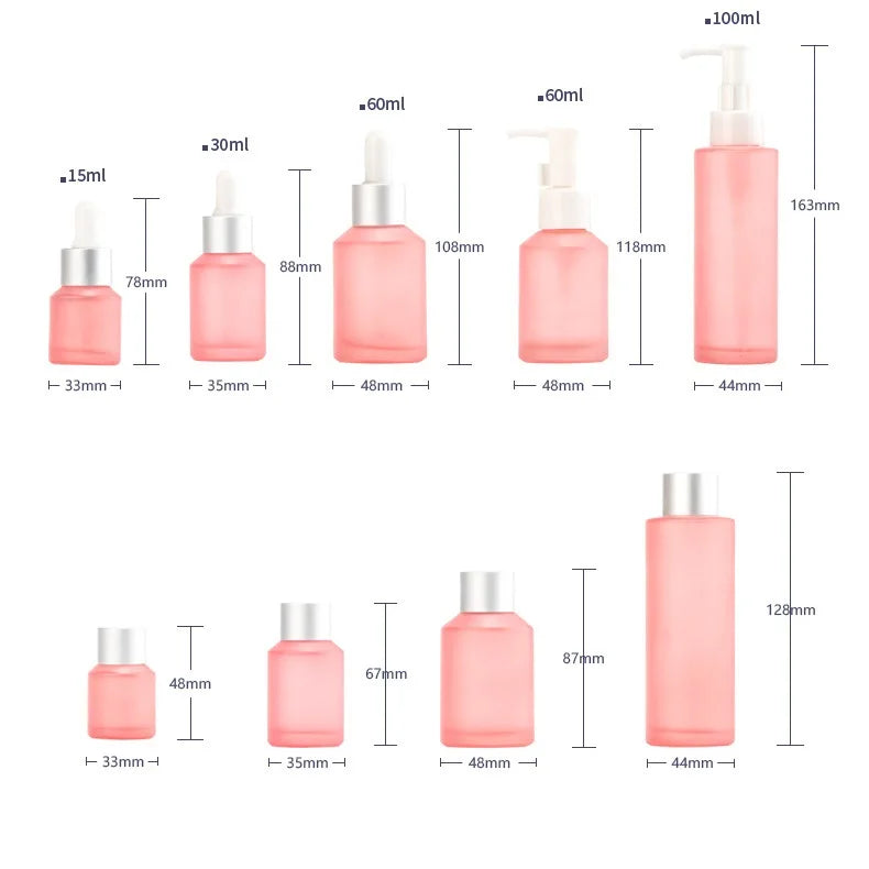 Pink Glass Perfume Spray Bottle Fine Mist Atomizer 15–100ml Perfume Spray Bottle QXL