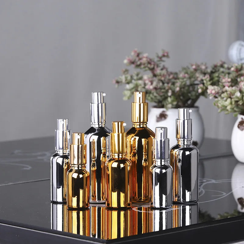 Refillable Perfume Spray Bottle 10ml–100ml | Gold & Silver Perfume Spray Bottle QXL