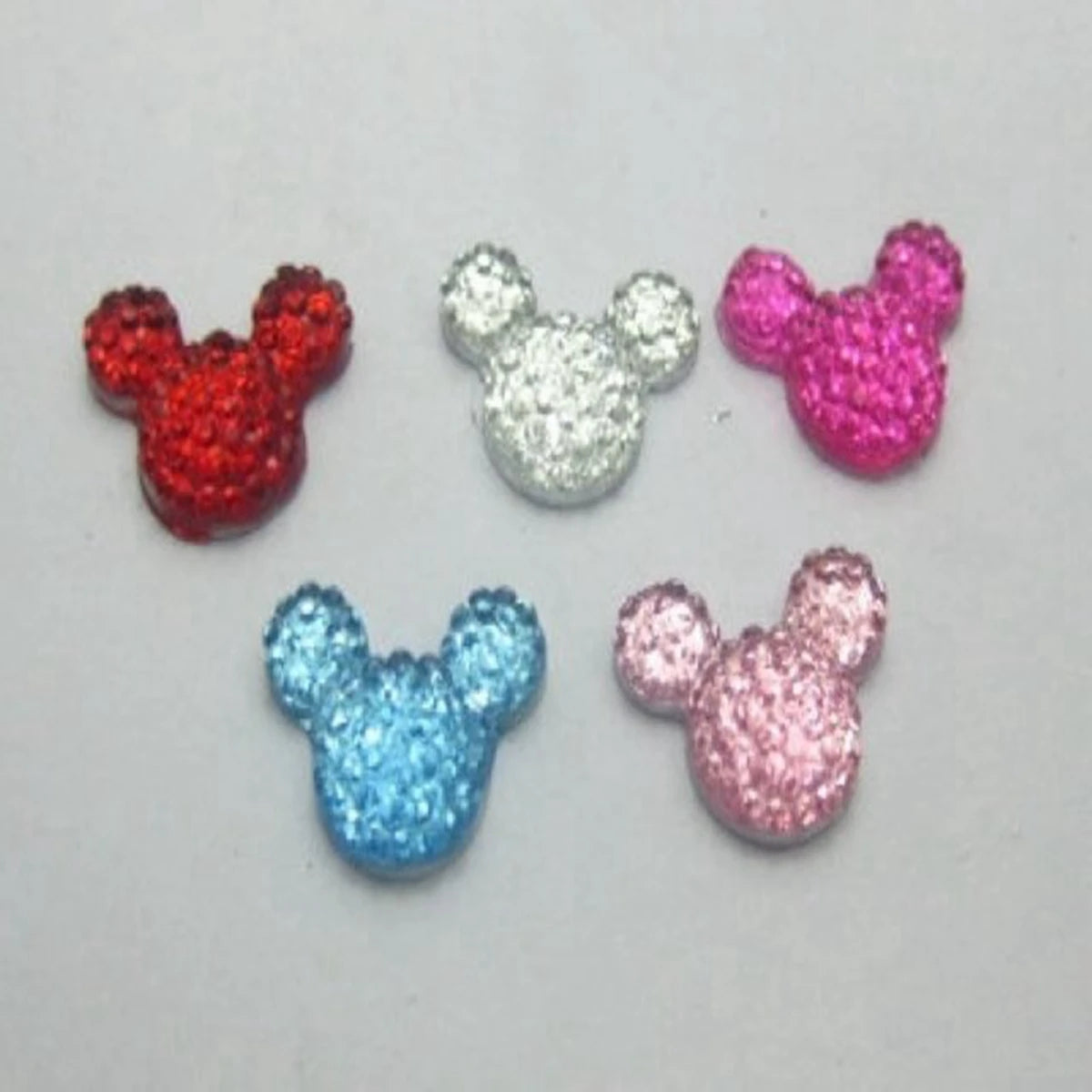 100 Flatback Resin Mouse Head Rhinestone Gems 14x12mm Craft Craft Rhinestone Gems QXL