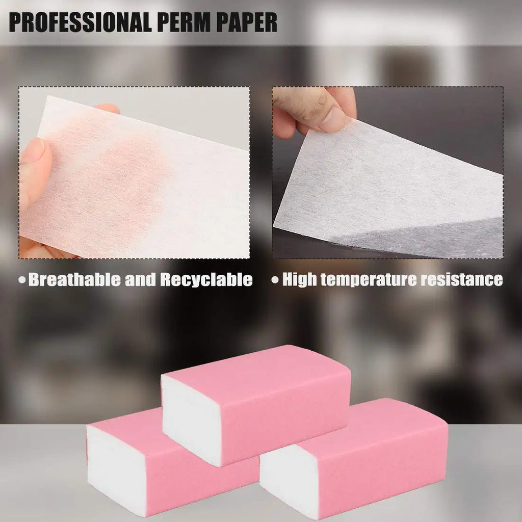 Salon Perm End Papers 100–300 Sheets | Hair Curling Wraps Perm End Papers QXL