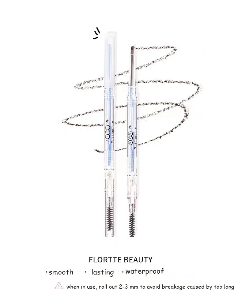 Flortte Superfine Double-Head Eyebrow Pencil | Waterproof Eyebrow Pencil QXL