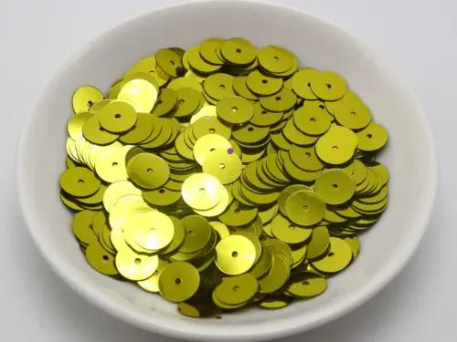 60g Flat Round Loose Sequins 5–12mm | Paillettes for Sewing Craft Sequins QXL Gold 6MM 5000PCS