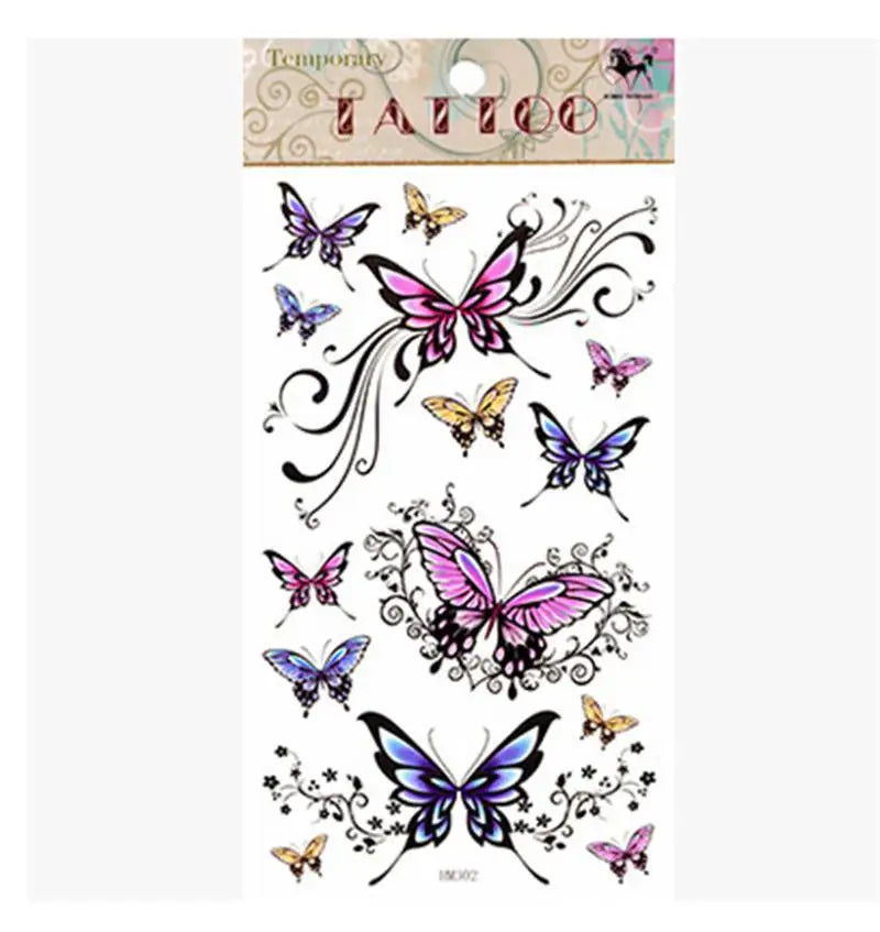 Butterfly Temporary Tattoo Sticker | Waterproof Body Art Temporary Tattoo QXL