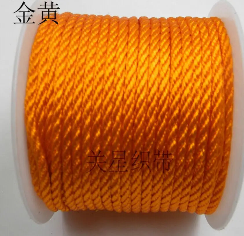 50m Red Nylon Twisted Rope 2mm | High-Tenacity Craft String Craft Rope QXL Orange