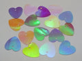 600 Flat Heart Sequins 16mm | Loose Paillettes Sewing Crafts Craft Sequins QXL Multi-Colored