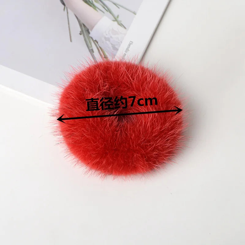 Mink Hair Scrunchie | Elastic Ponytail Band & Wrist Rope Hair Scrunchie QXL